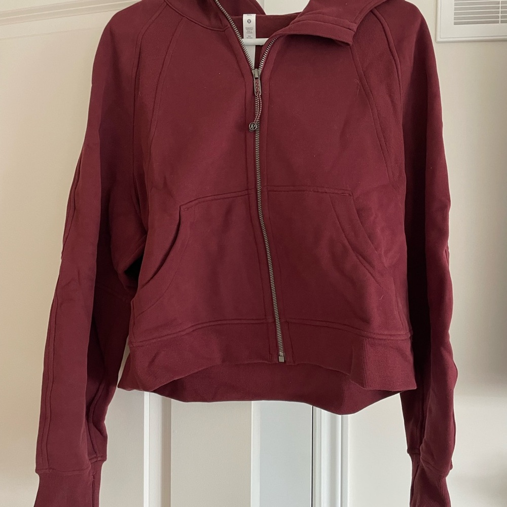 Burgundy Zip-Up Hoodie